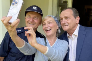 Ranczo. Solejukowa (Katarzyna Żak), Wezół (Wojciech Wysocki), Stasiek (Arkadiusz Nader)