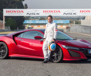 Fernando Alonso w Hondzie NSX