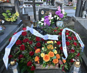 Grób pani Basi w pierwszą rocznicę śmierci