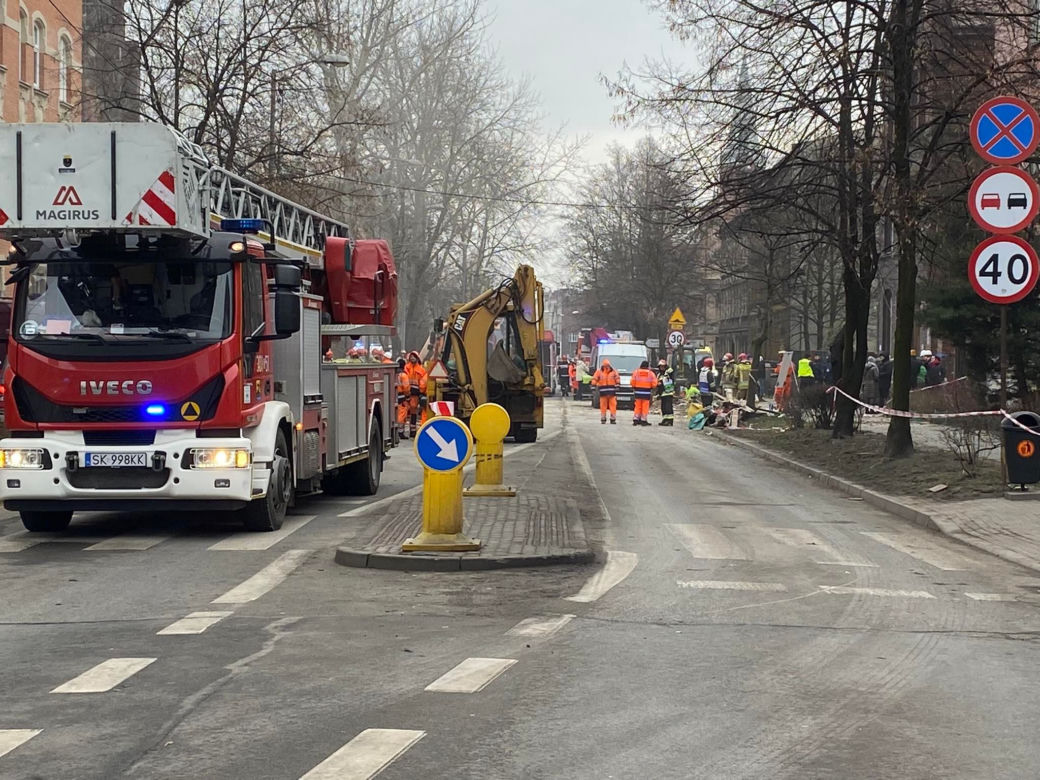 Zdjęcia z miejsca eksplozji budynku w Katowicach