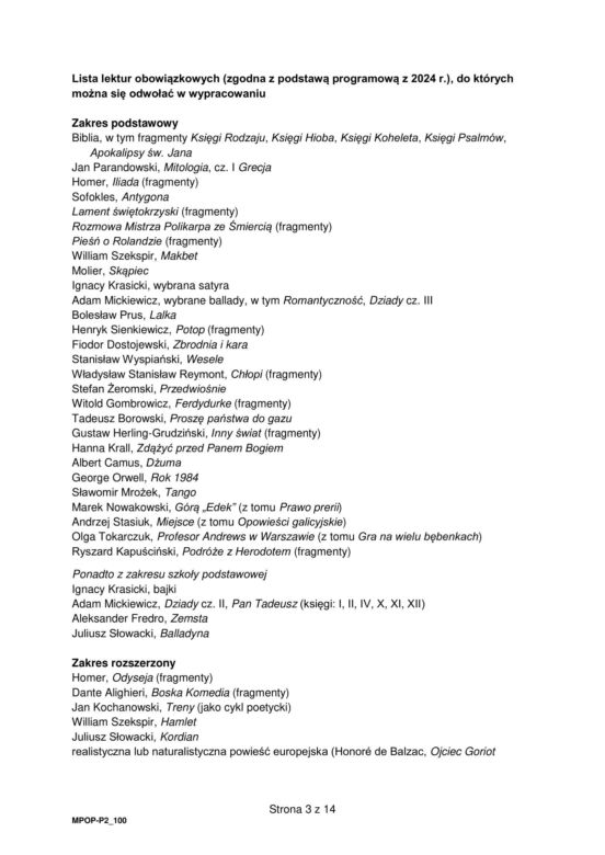 Matura 2026: polski 4.05.2026r. Arkusze CKE, poziom podstawowy [Formuła 2023]