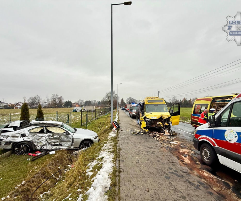 Groźne zderzenie w Mysłowicach-Wesołej. W akcji LPR