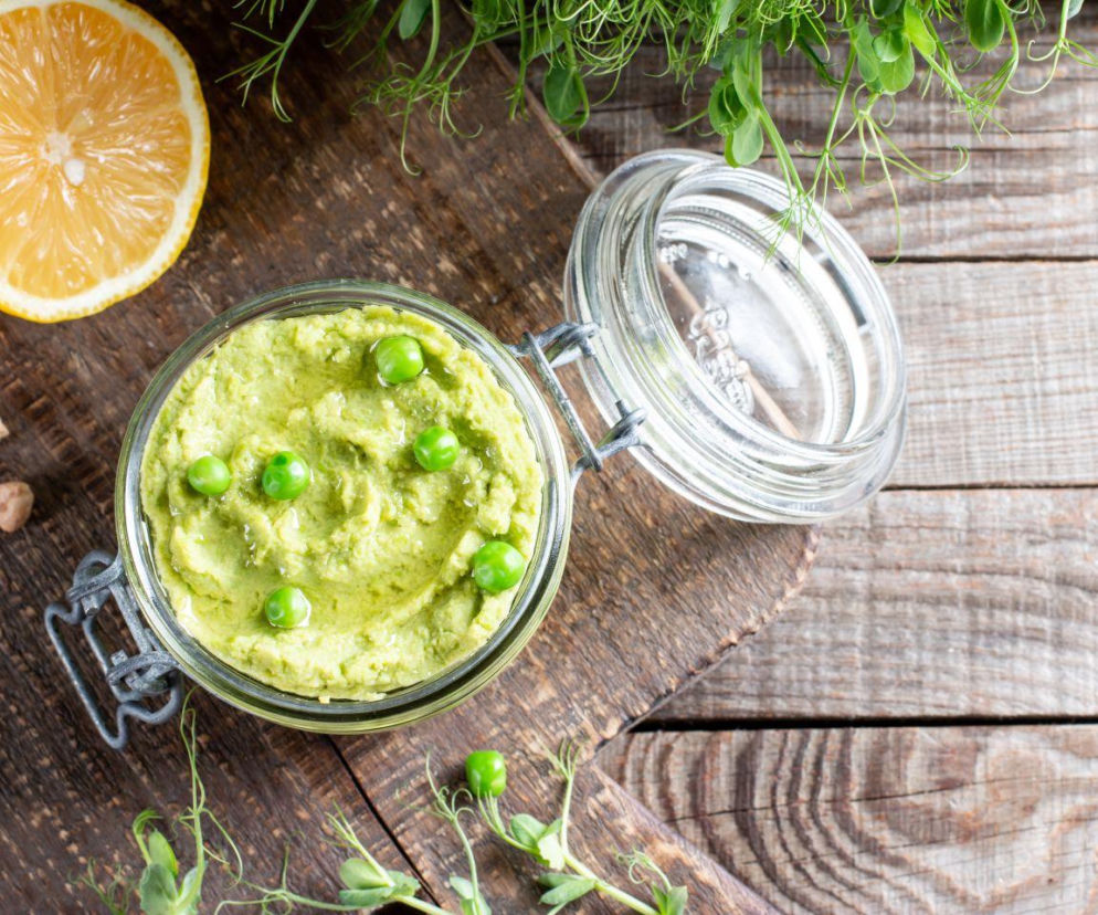 pasta z zielonego groszku