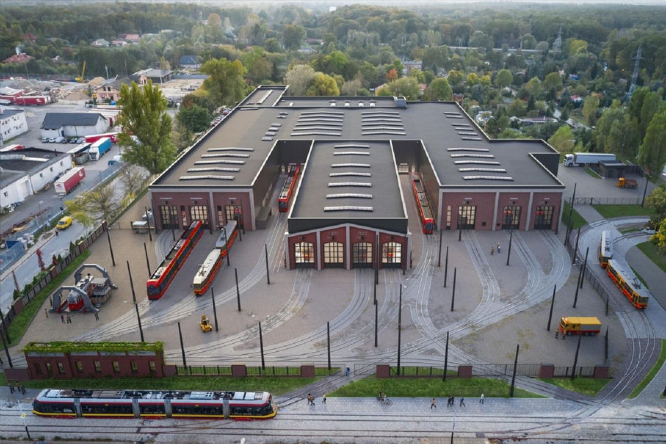 Dawna zajezdnia Helenówek w Łodzi – wizualizacje po przebudowie