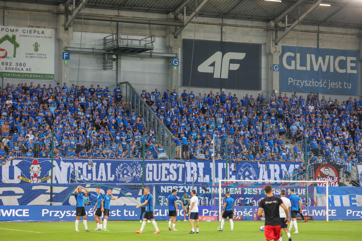 Kibice na meczu Piast Gliwice - Ruch Chorzów