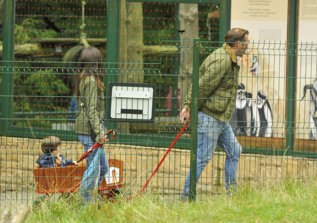 Marta Kaczyńska z mężem i synem w ZOO