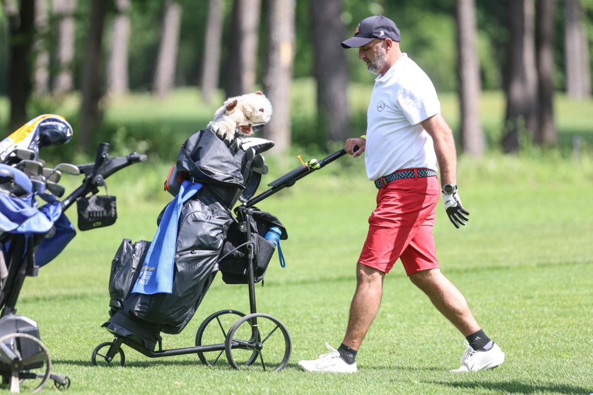 Michał Probierz na polu golfowym