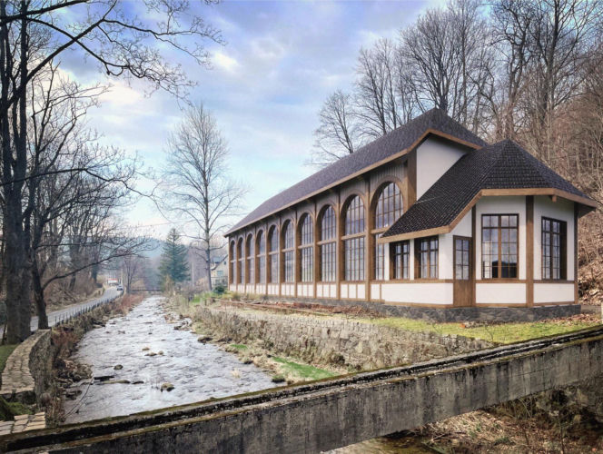 W Świeradowie-Zdroju odbudowują historyczną halę spacerową. Dawniej była tu Pijalnia Wód nad Kwisą