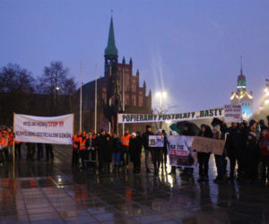 Szczecinianie protestowali przeciwko odstrzałowi dzików