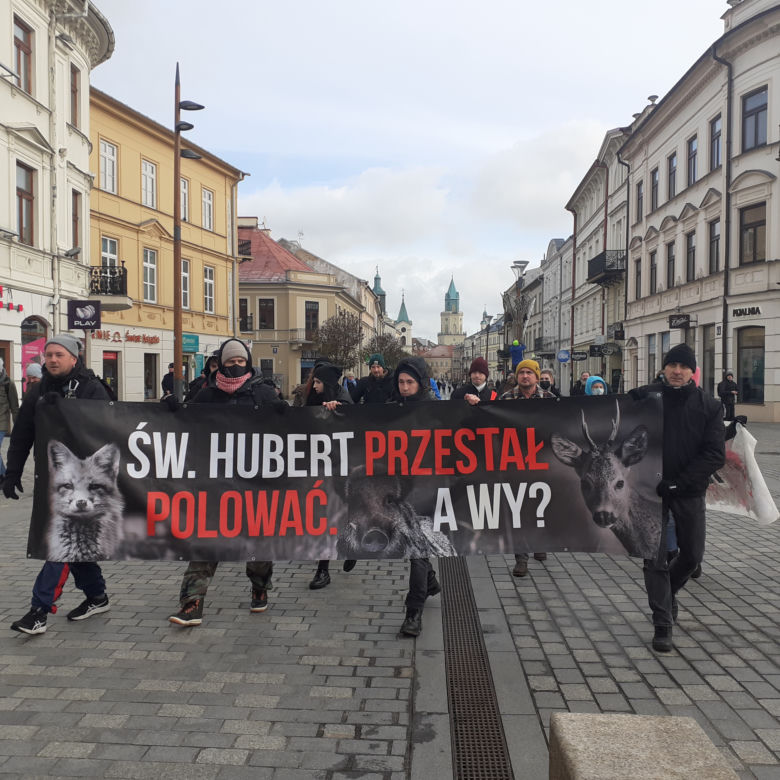 Ruch antyłowiecki w Lublinie zorganizował marsz przeciw myśliwym