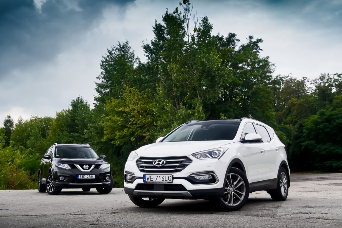 Nissan X-Trail 1.6 dCi AWD Tekna vs. Hyundai Santa Fe 2.2 CRDi AWD Platinum