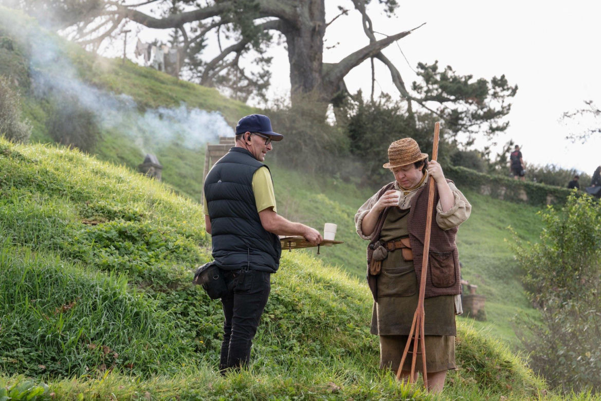 Zdjęcie z planu filmowego „Lord of the Rings: The Hunt for Gollum” (Polowanie na Golluma)
