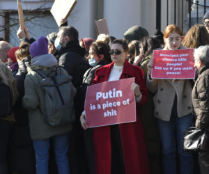 Protest pod Ambasadą Rosji