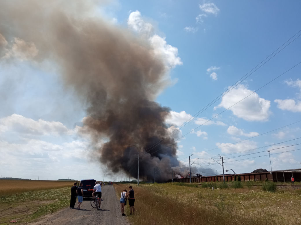 Pożar na składowisku odpadów w Przysiece Polskiej