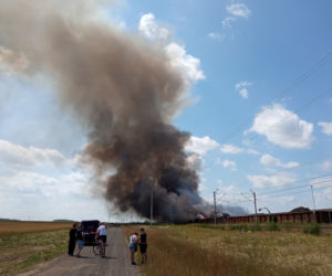 Pożar na składowisku odpadów w Przysiece Polskiej