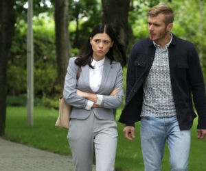 M jak miłość odcinek 1255, Iza (Adriana Kalska), Artur (Tomasz Ciachorowski)