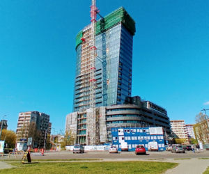 Budowa Hanza Tower - kwiecień 2020