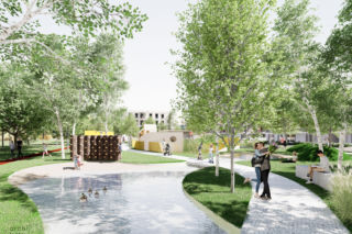 Wizualizacja nowego osiedla w dzielnicy Tłoki