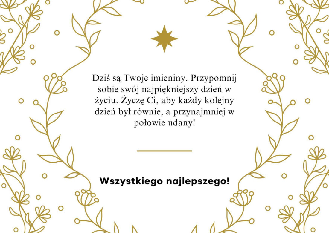 Piękne kartki z życzeniami imieninowymi. Śliczne wzory do wysłania
