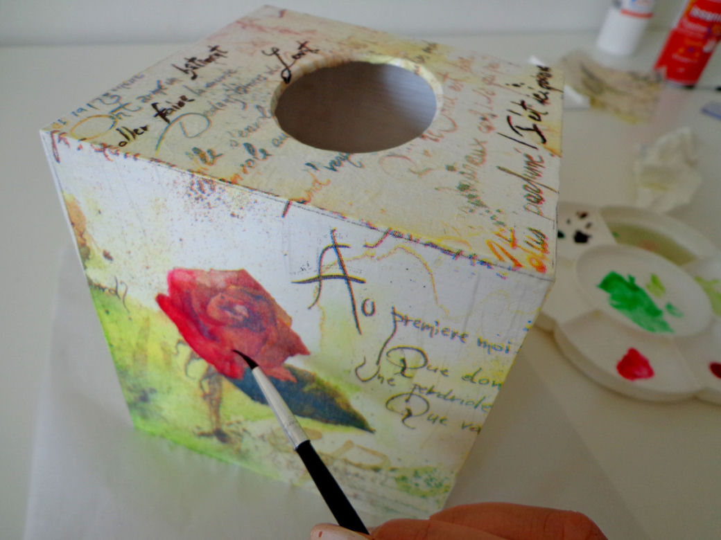Chustecznik decoupage