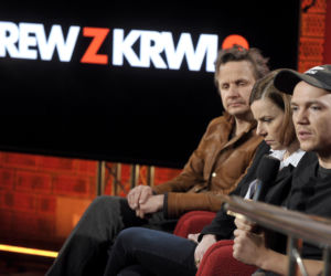 Krew z krwi 2 sezon. Agata Kulesza (Carmen), Bartłomiej Topa (Jan), Jan Komasa, 