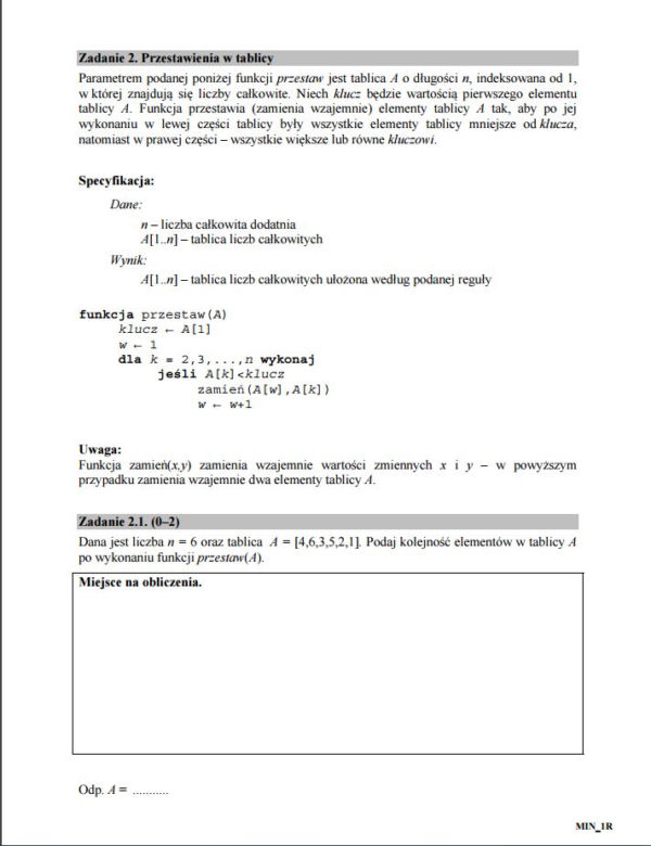 Matura 2016. Informatyka [ARKUSZE, ODPOWIEDZI]