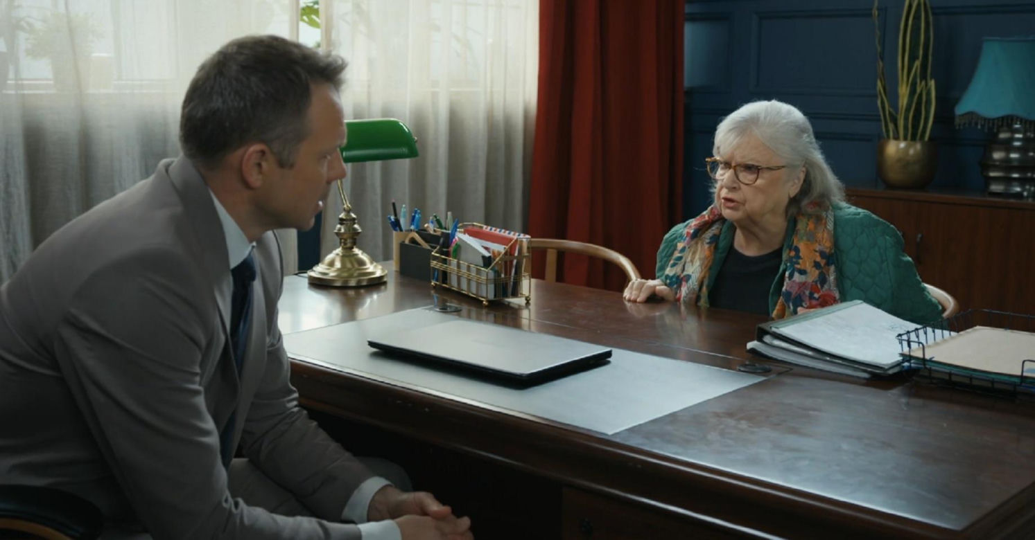 Barwy szczęścia odc. 3419. Amelia (śp. Stanisława Celińska), Bruno (Lesław Żurek)