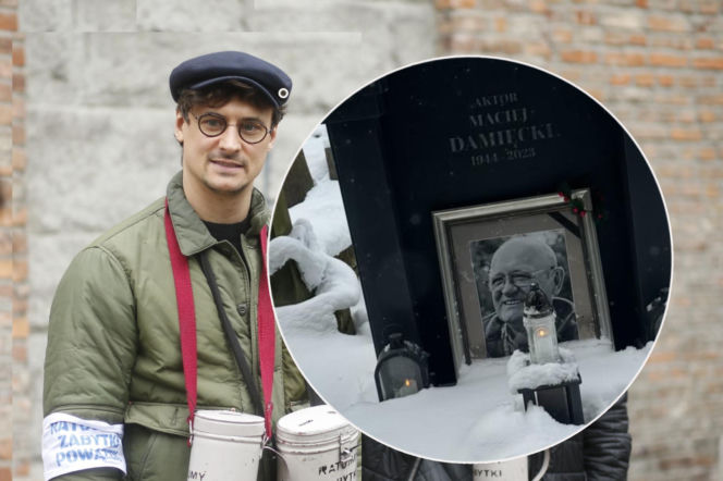 Mateusz Damięcki odwiedził grób ojca w jego urodziny. Jak zwykle mróz. Pokazał zdjęcie