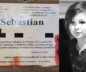 Pogrzeb Sebastiana z Katowic. Wzruszająca kartka na szkole chłopca: Nie płaczcie, ja nie wrócę
