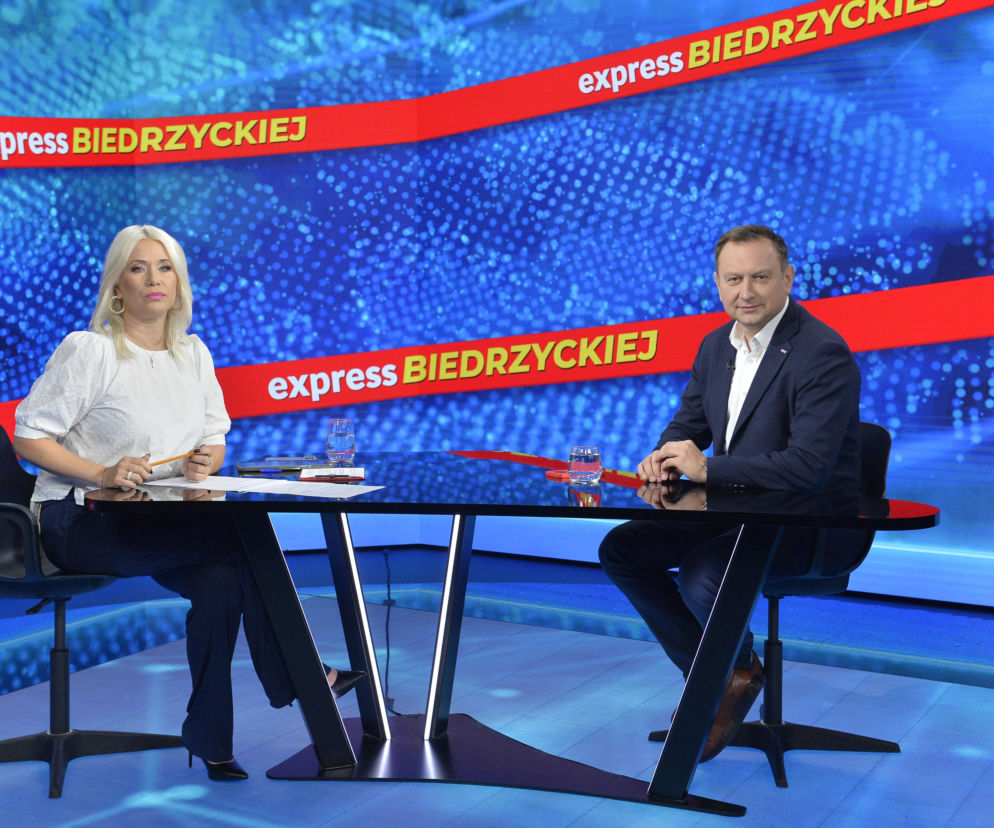 Kamila Biedrzycka i poseł Tomasz Trela w studiu Express Biedrzyckiej. O aferze Zondacrypto przeczytasz na Mediateka.