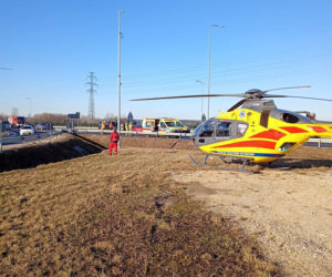 Poważny wypadek na trasie S7. Droga zablokowana, w akcji śmigłowiec LPR