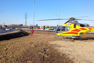 Poważny wypadek na trasie S7. Droga zablokowana, w akcji śmigłowiec LPR