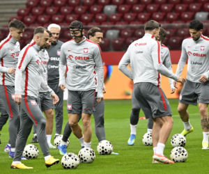 Trening reprezentacji Polski w Warszawie przed meczem z Albaną