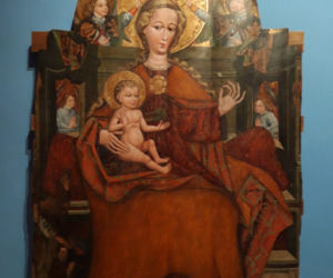 Madonna z poziomką - obraz temperowy na desce z końca XV wieku