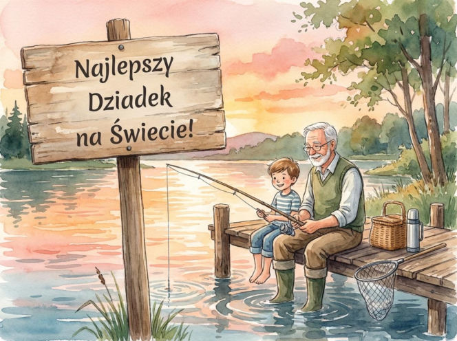 Kartka z życzeniami na Dzień Dziadka 2026
