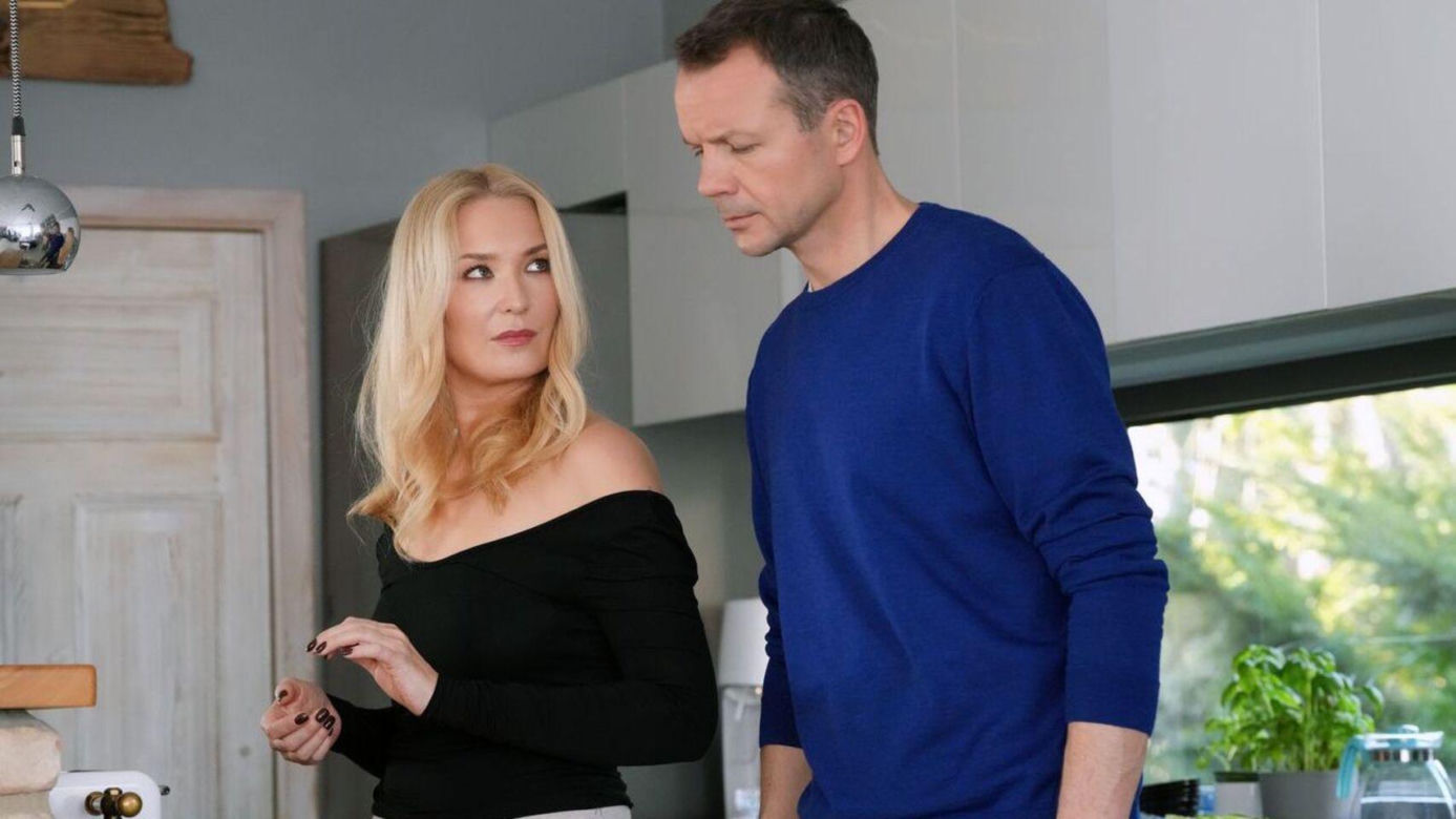 Barwy szczęścia odc. 3162. Bruno Stański (Lesław Żurek), Karolina (Marta Dąbrowska)