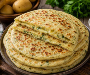 Miękkie placki ziemniaczano-serowe z patelni. Ten flat bread świetnie zastępuje pieczywo i tortille