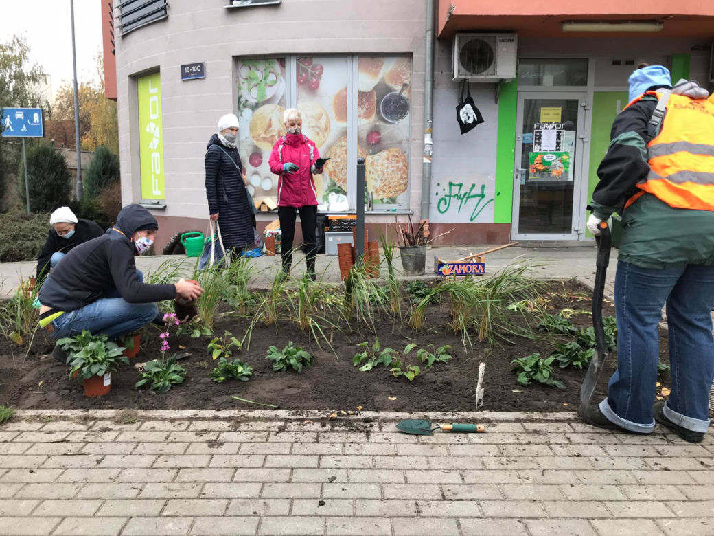 Nowy, zielony skwerek na Szyperskiej