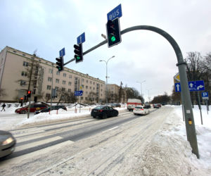 Centrum Białegostoku pod śniegiem