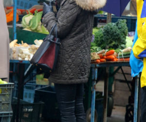 Małgorzata Tusk na bazarku