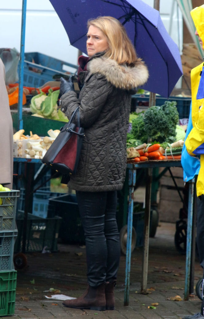 Małgorzata Tusk na bazarku