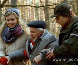 M jak miłość odc. 1140. Lucjan (Witold Pyrkosz), Natalka (Marcjanna Lelek), Franek Zarzycki (Piotr Nerlewski)