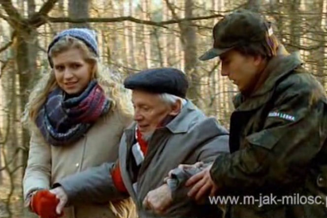 M jak miłość odc. 1140. Lucjan (Witold Pyrkosz), Natalka (Marcjanna Lelek), Franek Zarzycki (Piotr Nerlewski)
