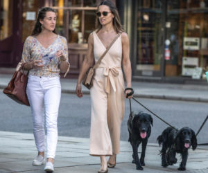 Pippa Middleton w ciąży na spacerze z psami