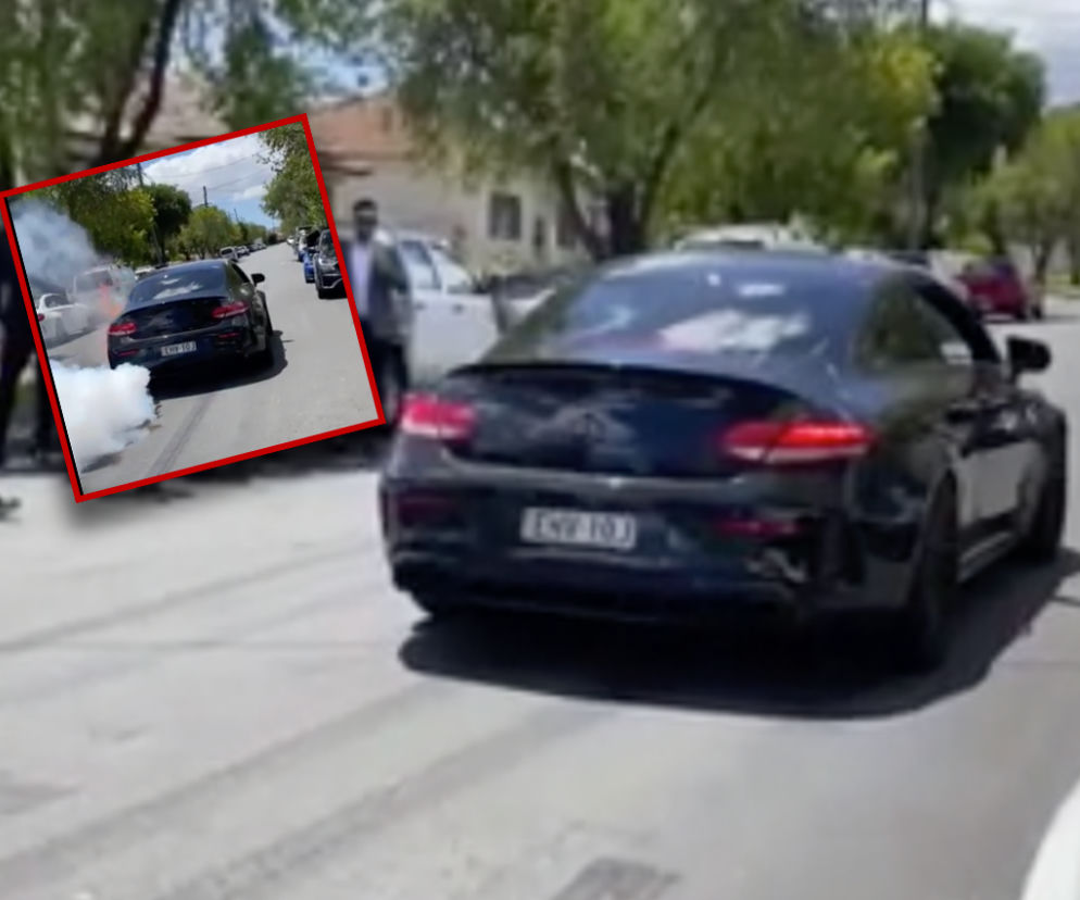 Nieudane palenie gumy w Mercedesie-AMG