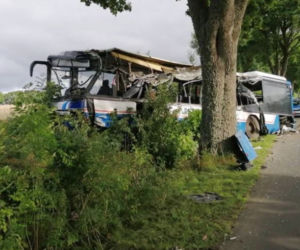 Wypadek autobusu PKS pod Słupskiem! Kierowca był pijany [ZDJĘCIA]
