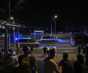 Nocna próba defilady wojskowej w Warszawie