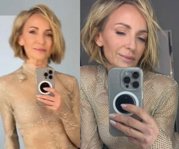 Wyszkoni pokazała ciało w złotej kreacji