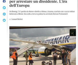 Media zagraniczne piszą o porwaniu samolotu przez Łukaszenkę 