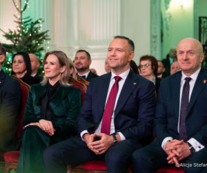 Karol i Marta Nawroccy na kolędowaniu